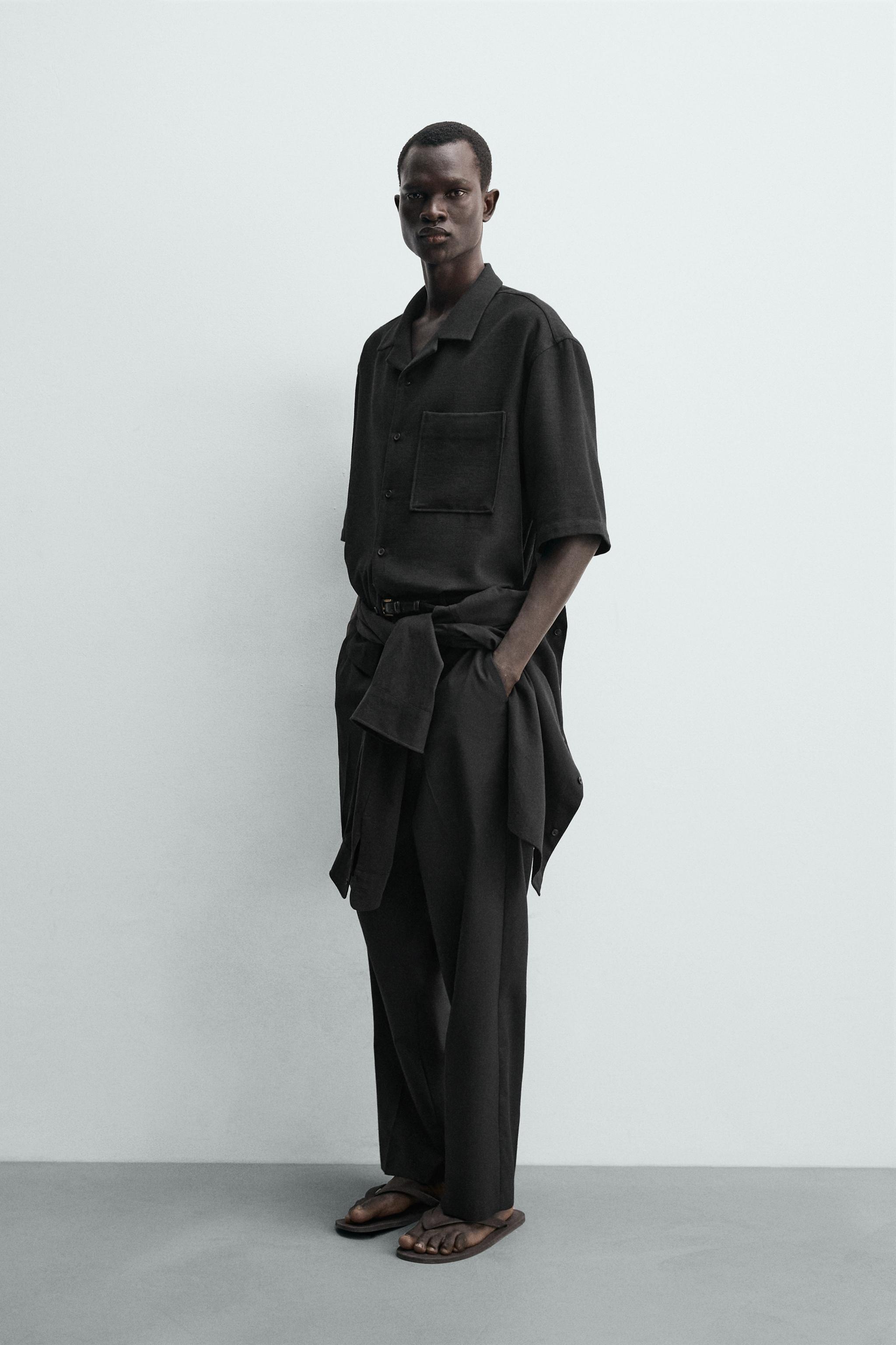 BOXY FIT TEXTURED SHIRT